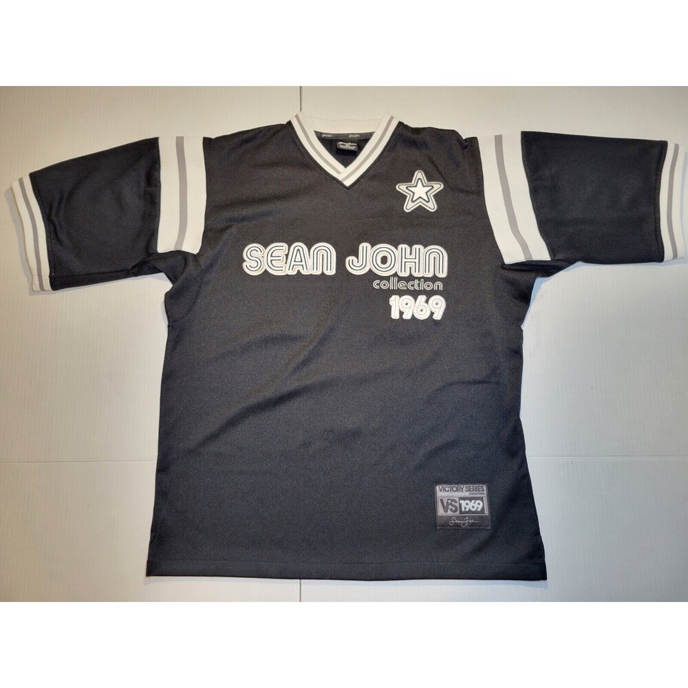 Vintage Sean John Jersey 1969 Victory Series Jersey Hip Hop Black Y2K Mens M VTG